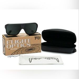 Pit Viper Sunglasses Flight Optics Exec Black on Black NEW Never Used